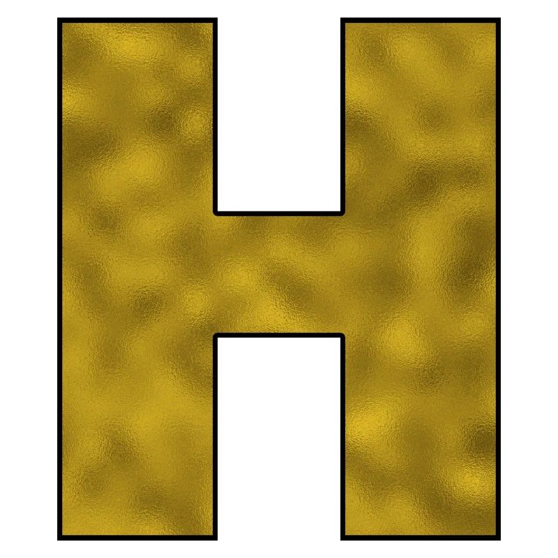 Buchstabe H Gold