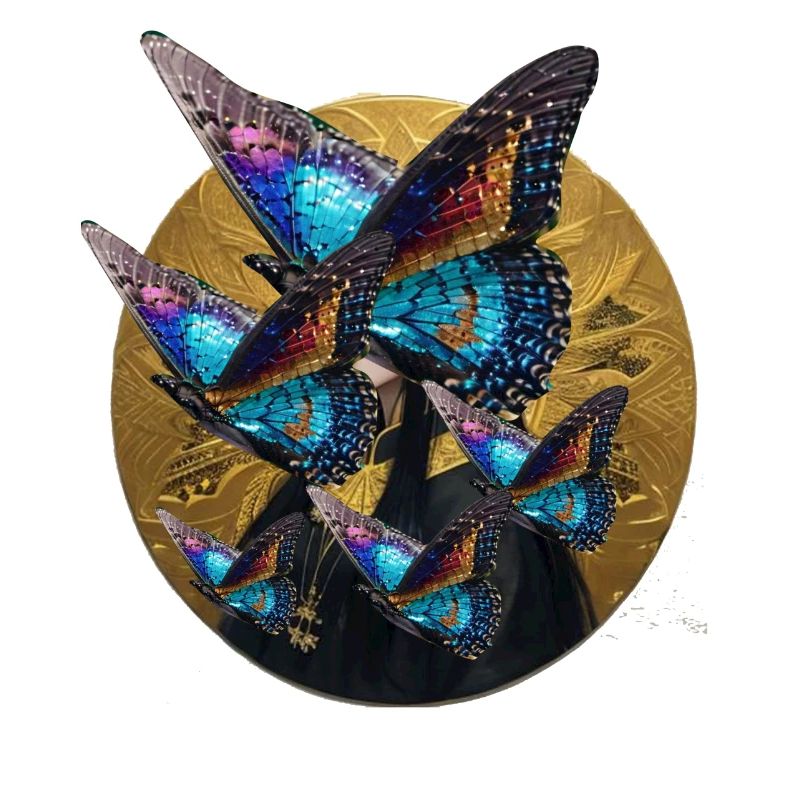 schmetterlinge,pailletten,gold,metallisch,