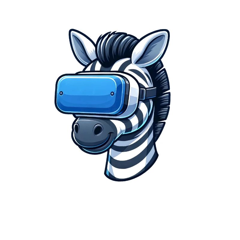 Cooler Zebra VR-Gamer