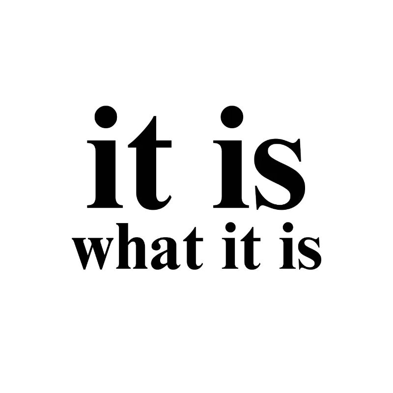 it is what it is