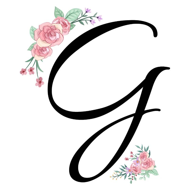 Buchstabe g Blumen