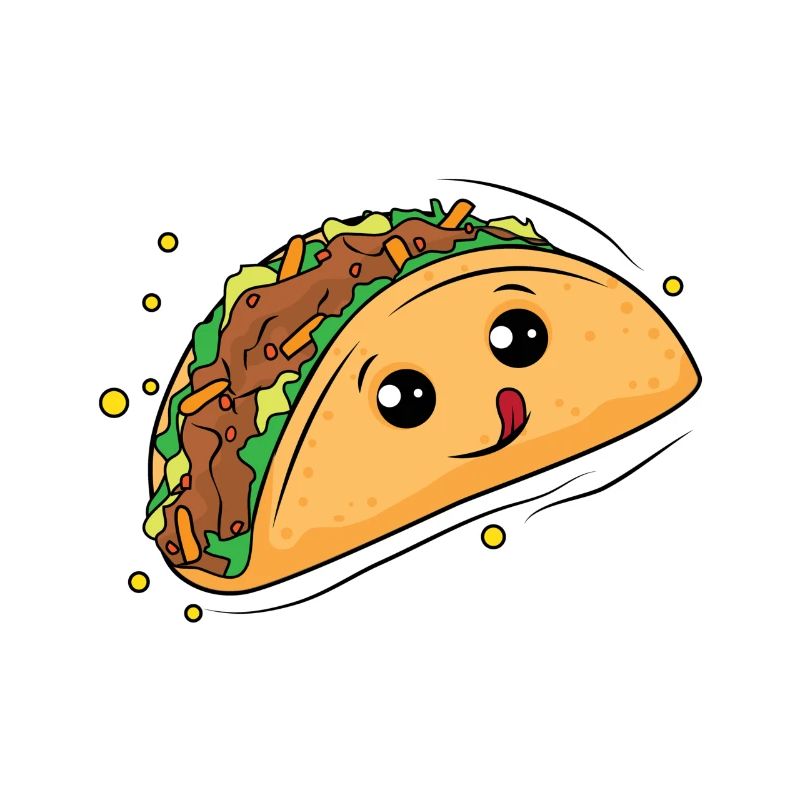 Köstliche Taco-Karikatur