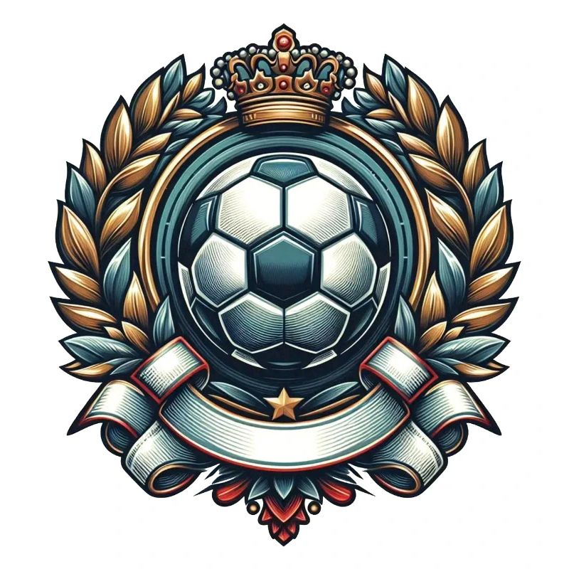Fussball Logo mit Krone