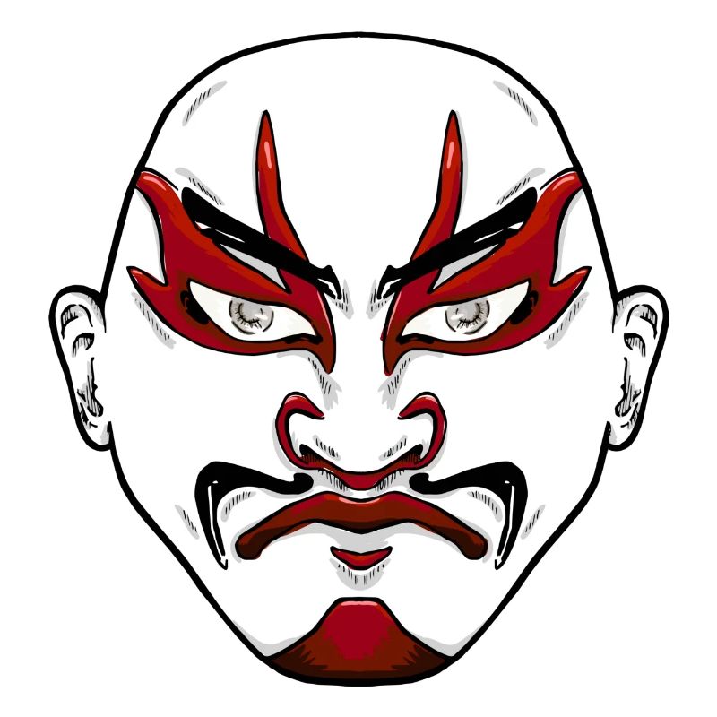 Japanischer Kabuki Gesicht