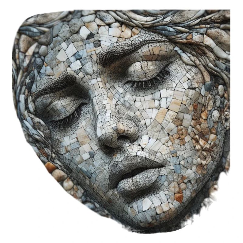 Frau aus Mosaik