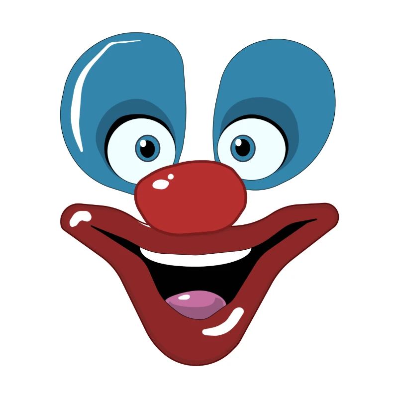 conception de visage de clown heureux