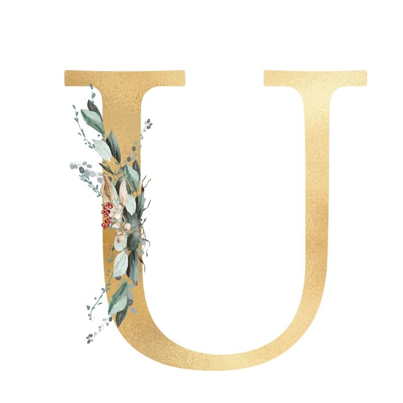 Personalisierbar Monogramm U