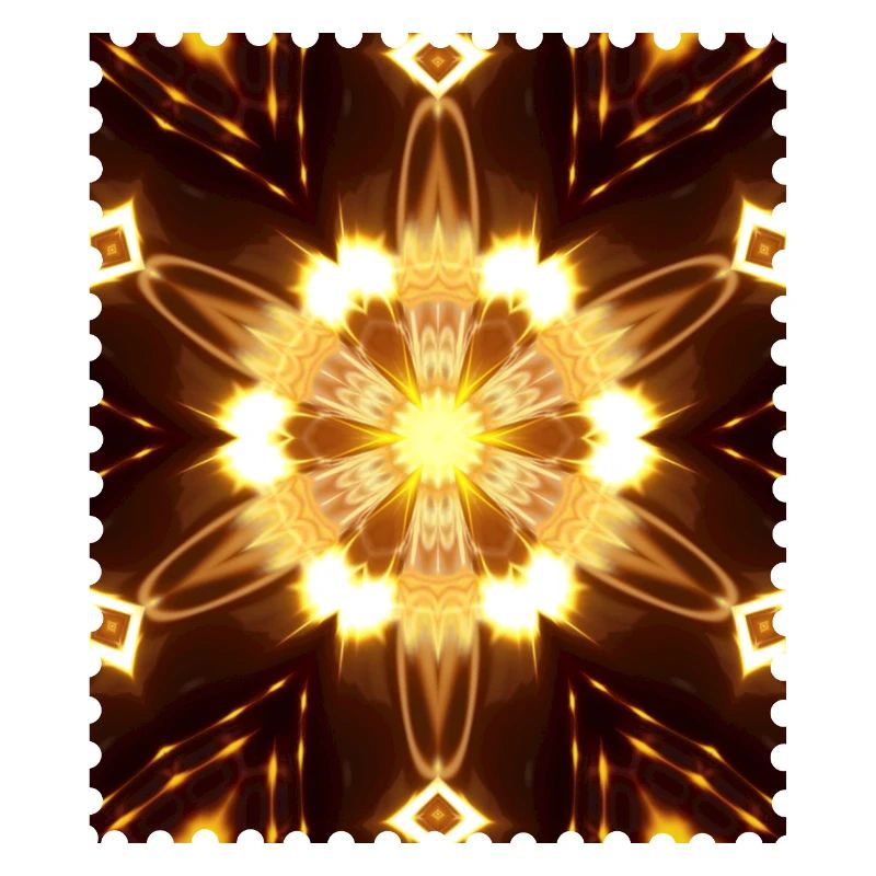 Feuriges Mandala-Lichtspiel