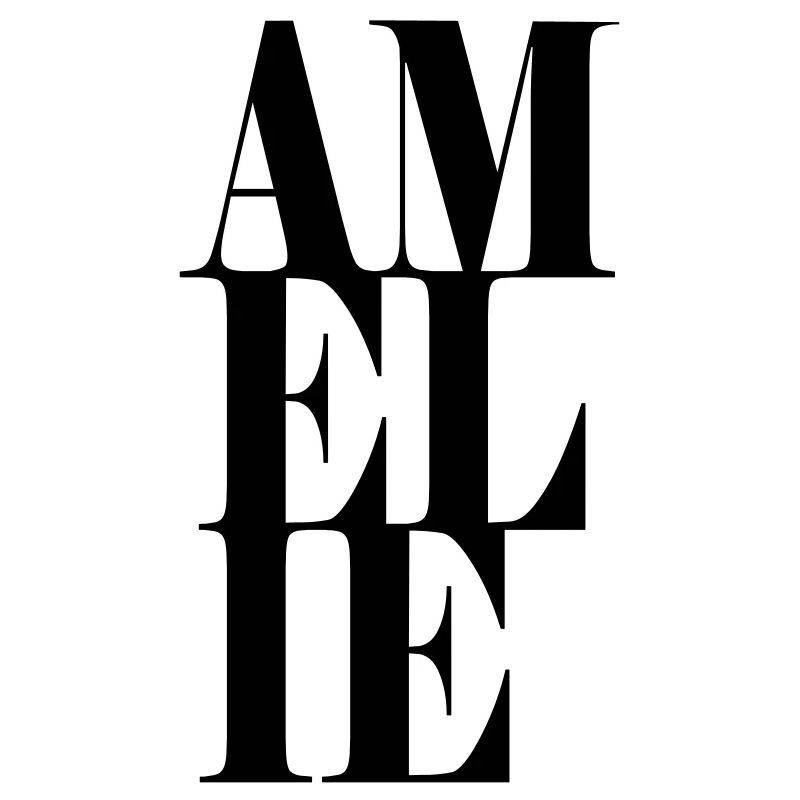 Amelie Name First Name Modern Font Word Art