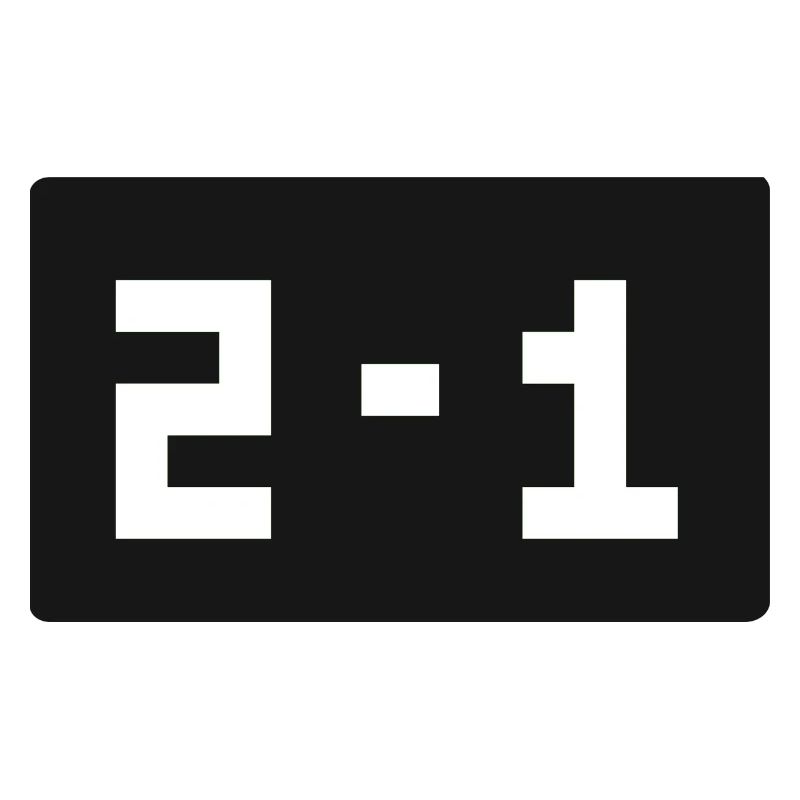 Retrogaming Score de jeu 2 à 1 Gagné Pixelig