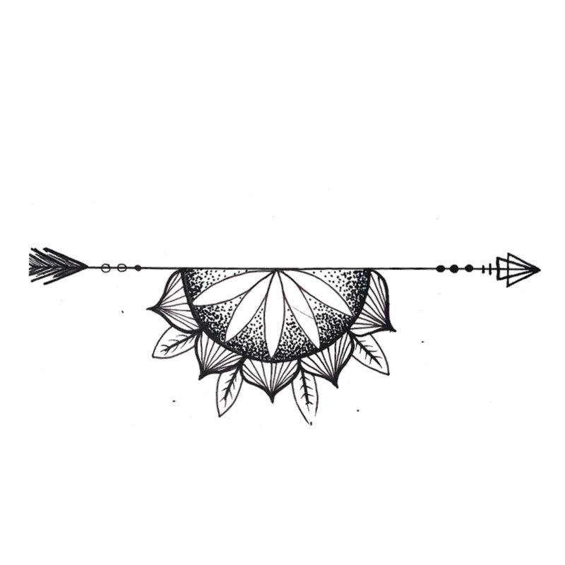Pfeil mit Lotusmandala