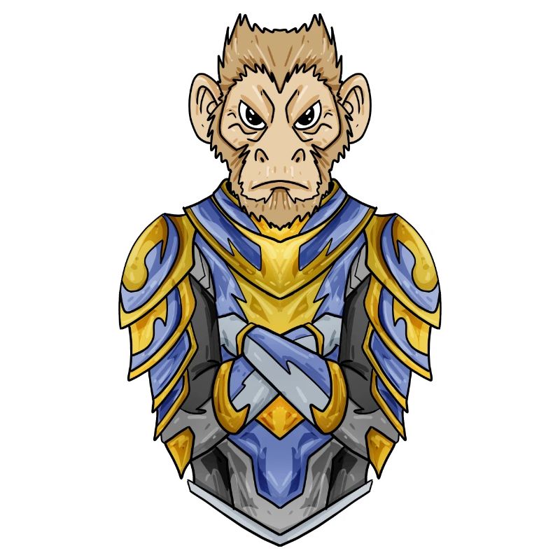 Knight Monkey with Armor Crusader