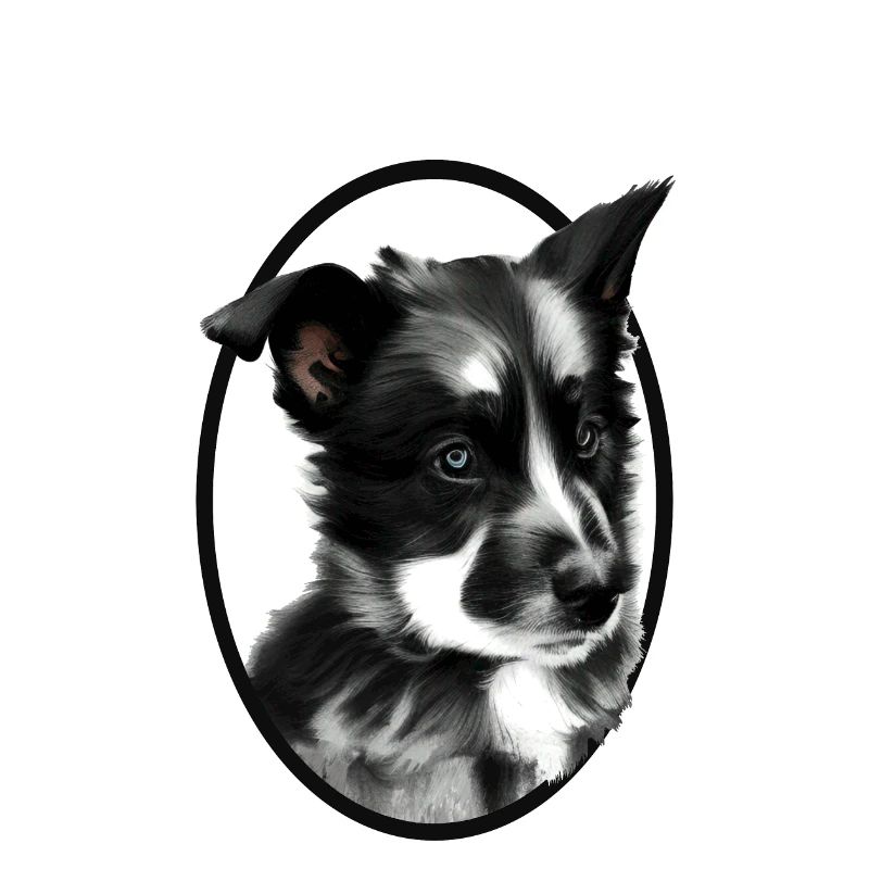 Schwarz-weißer Arbeitshund-Schäferhund