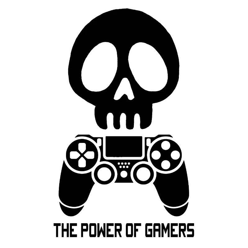 Schwarzer Gamer Schädel