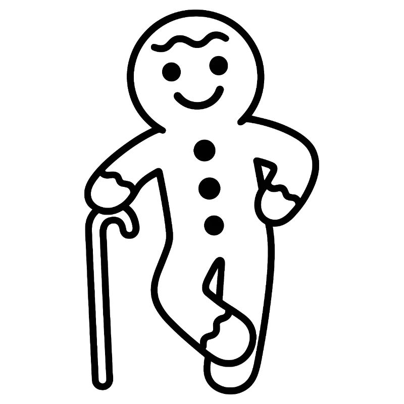 Cooler Lebkuchenmann Illustration