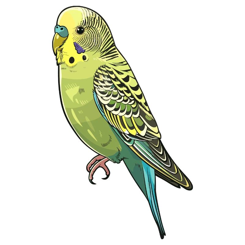 Virale Wellensittichillustration