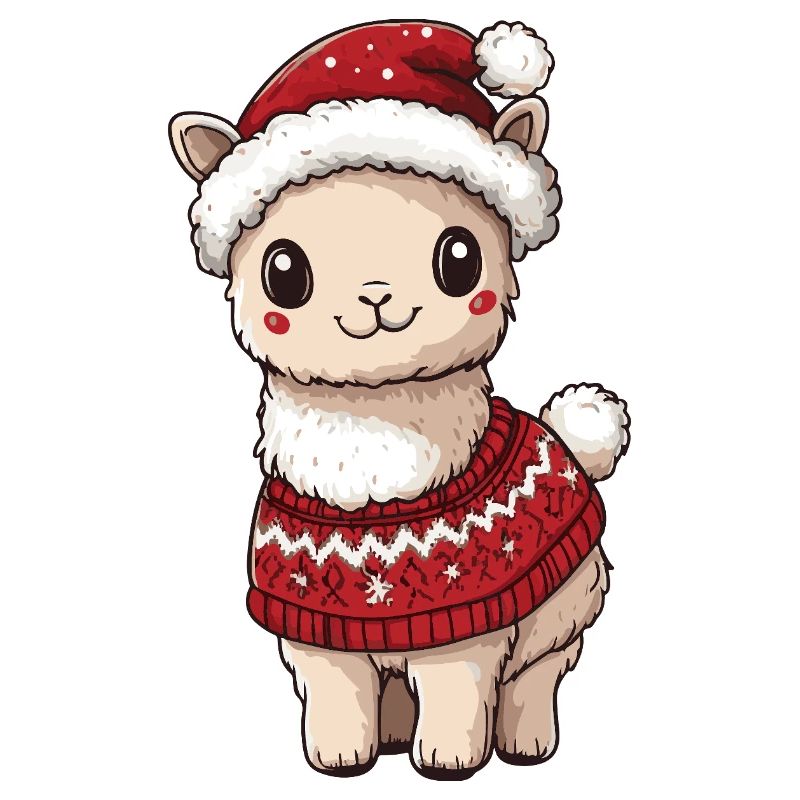 Alpaka Llama Weihnachten