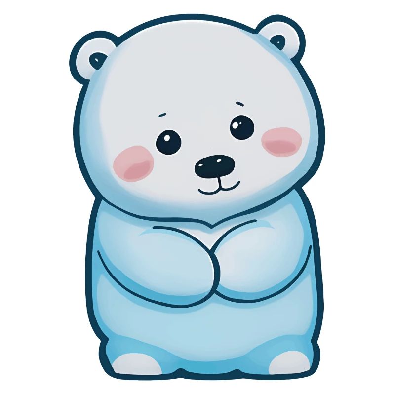 Total niedlicher Eisbär