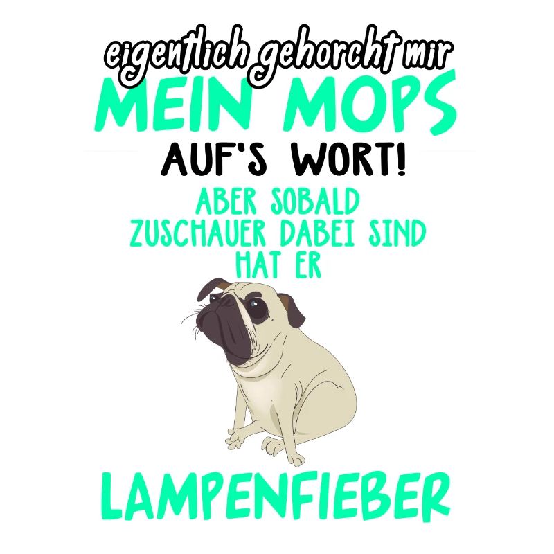 Mops Lampenfieber Pug