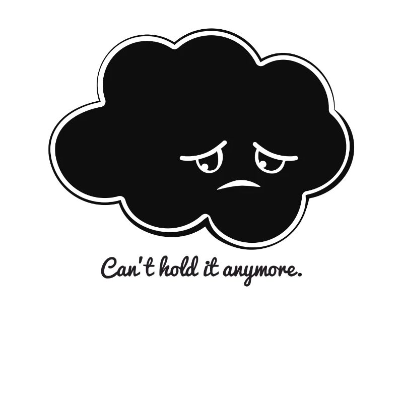 Rain Cloud Sad Feeling Gift Rain Saying