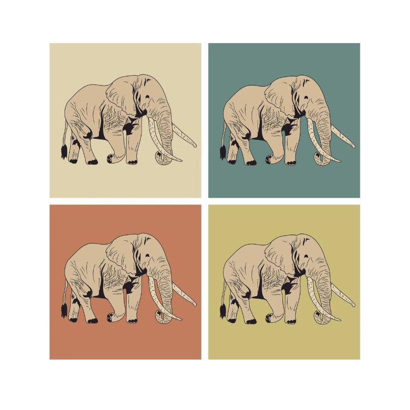 Pop-Art Elefant
