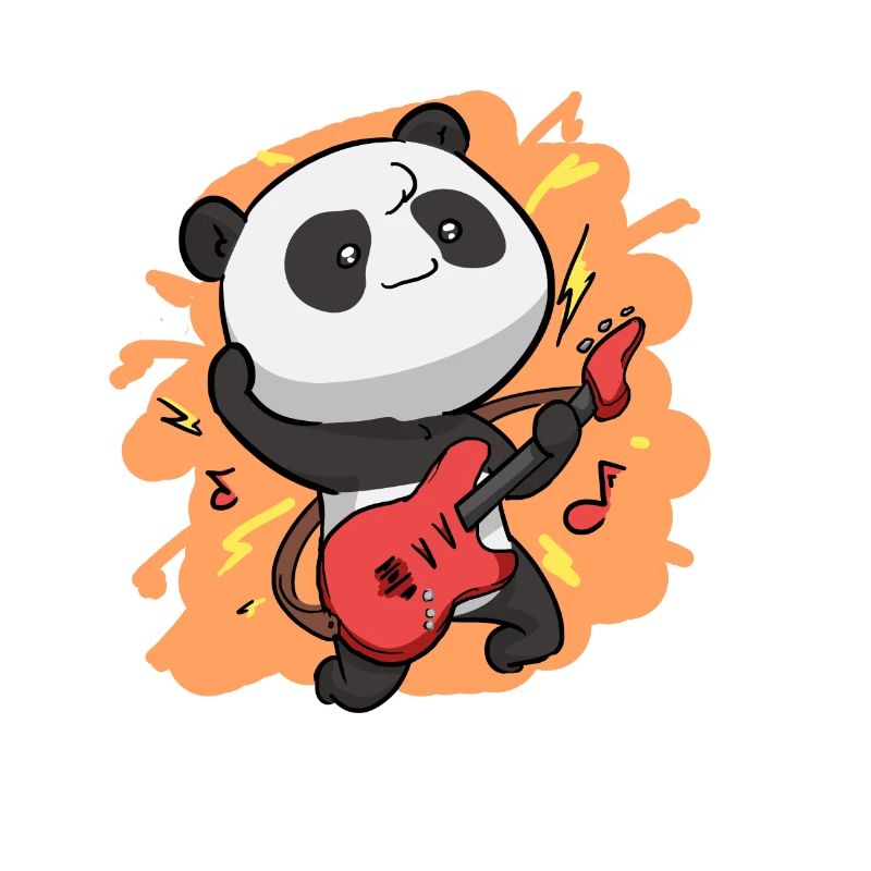 Panda Gitarrist