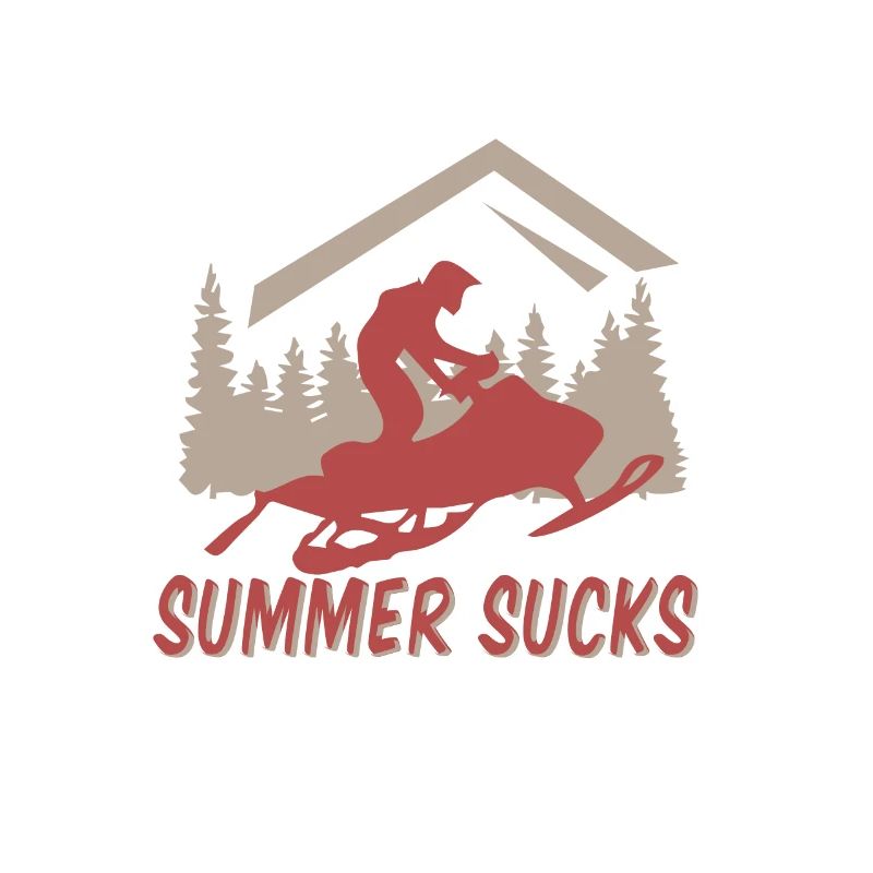Summer sucks snowmobile gift idea