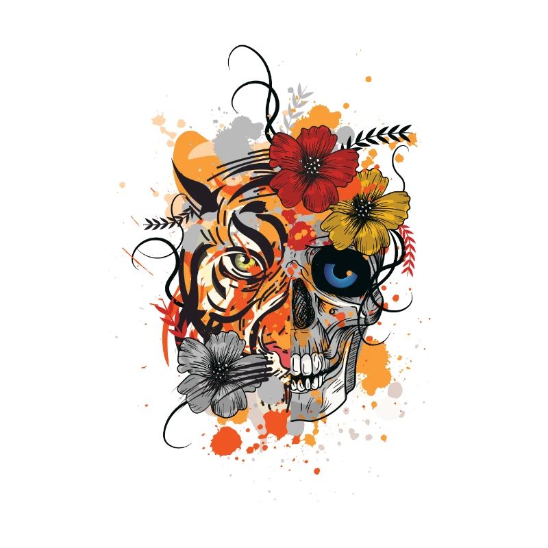 TIGER und SCHÄDEL