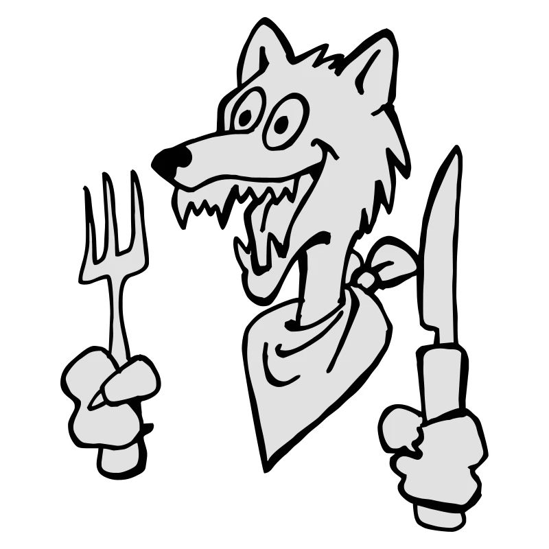 Hungriger Wolf
