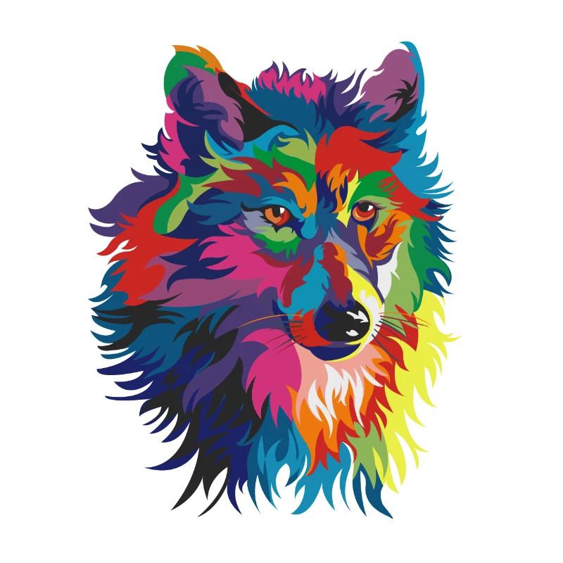 Bunte Wolf