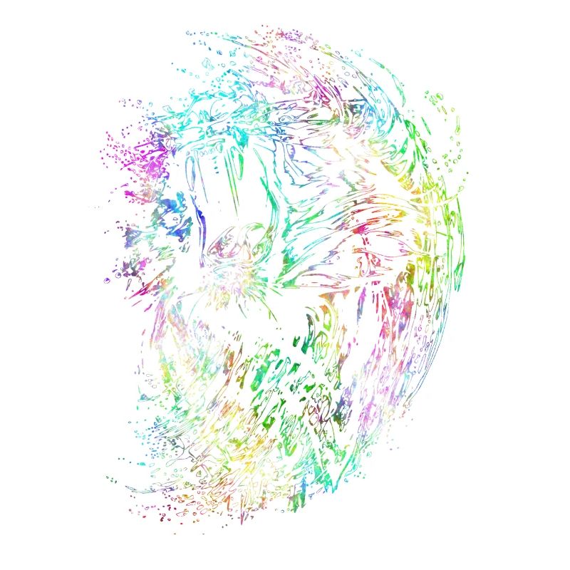 Wilder psychedelic Löwe