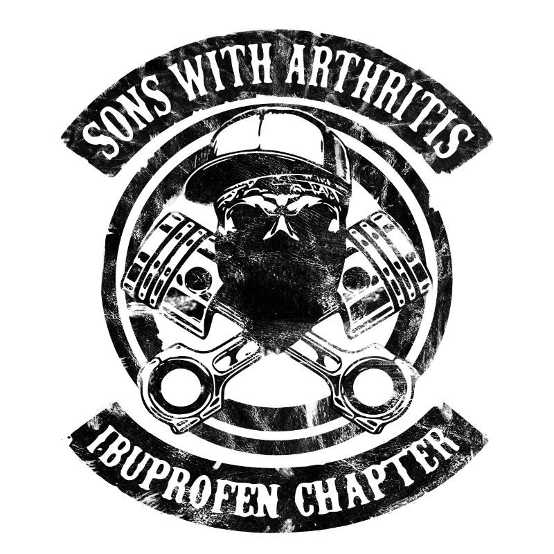 Sons With Arthritis black biker humor son man