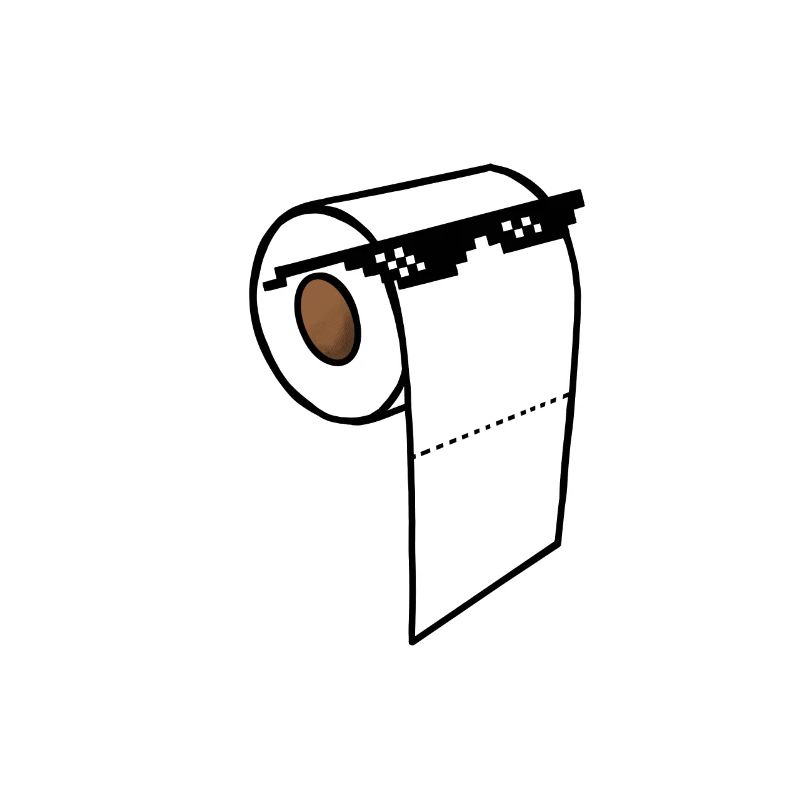 Toilettenpapier-Show