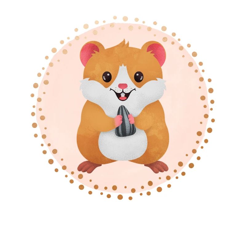 Süßer Hamster lachend