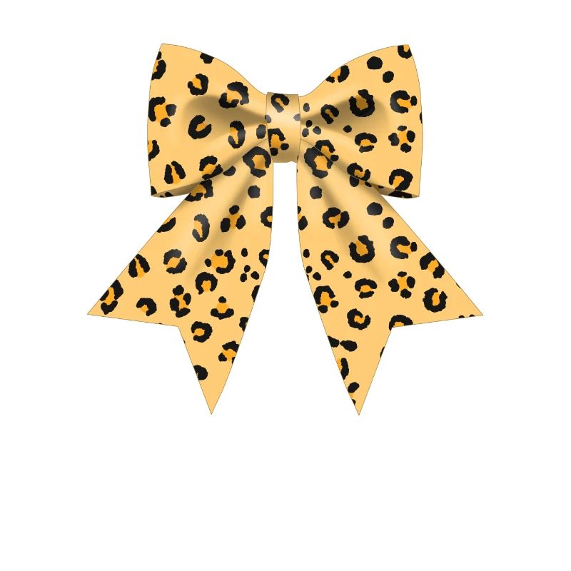 Large bow with leopard pattern gift