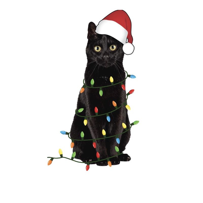Weihnachten schwarze Katze