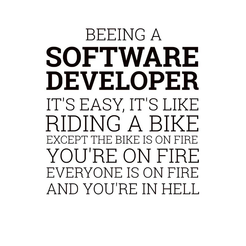 « Software Developer- Riding a Bike » | Ordinateur