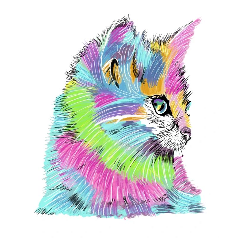 Katze bunt