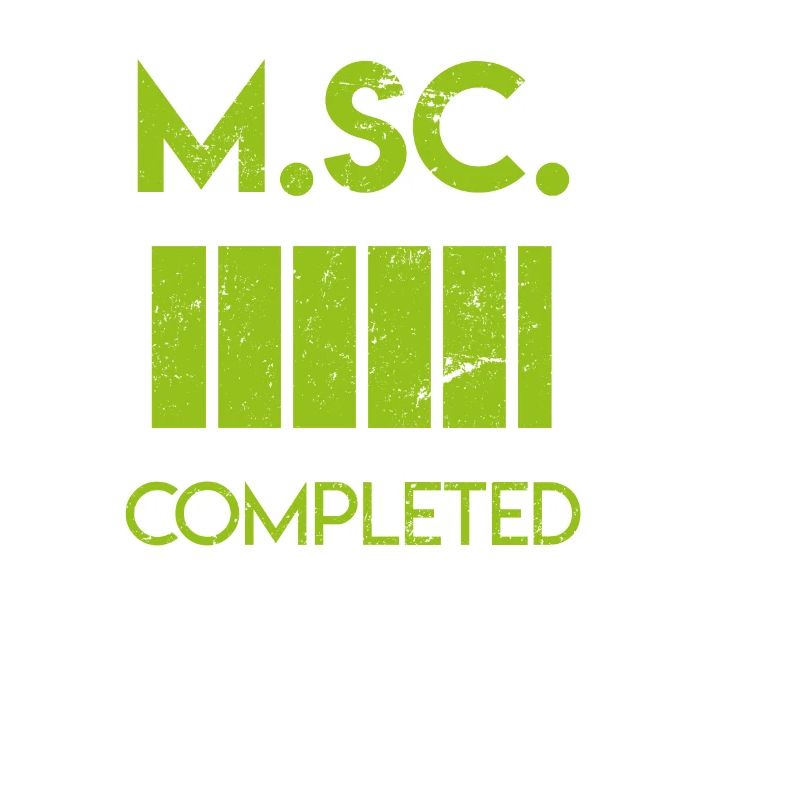 M.Sc. completed Master Abschluss Spruch Geschenk