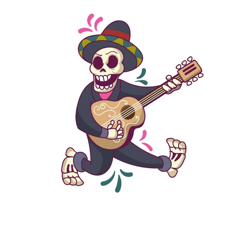Mariachi Gitarre Skelett