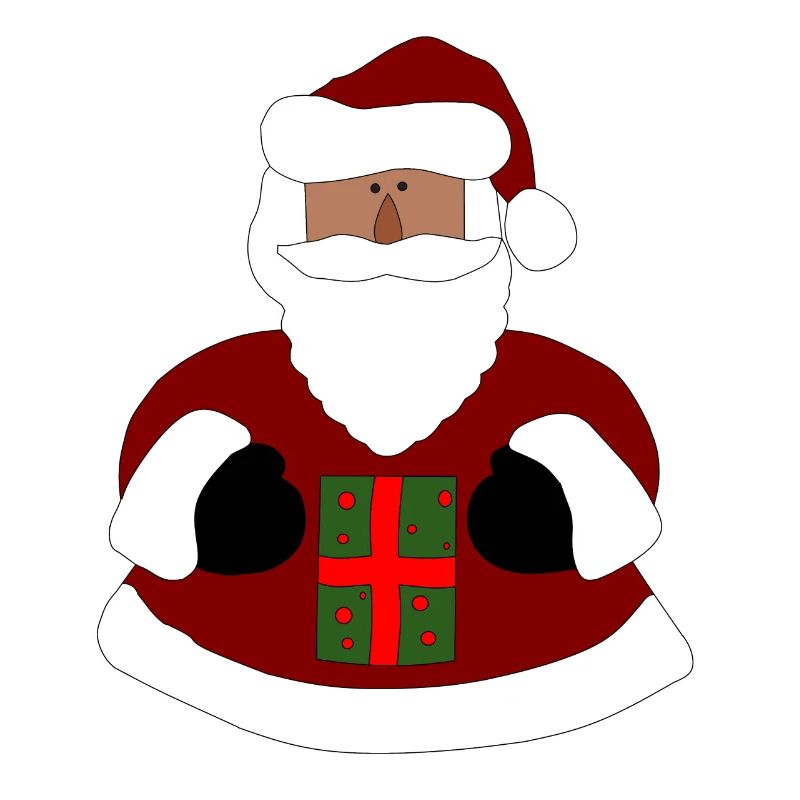 Weihnachtsmann mit Geschenk