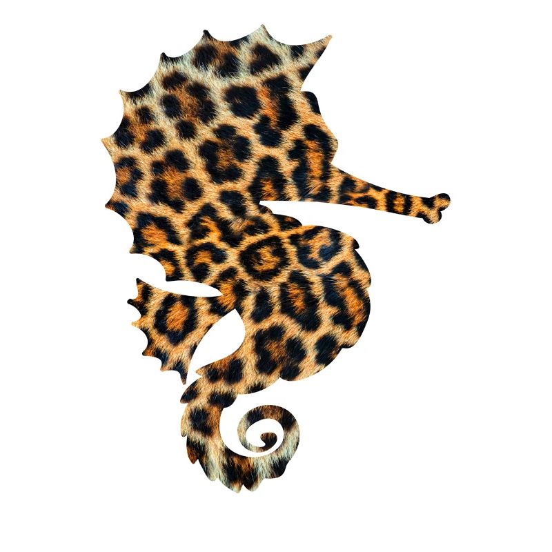Seepferdchen Leopard Print