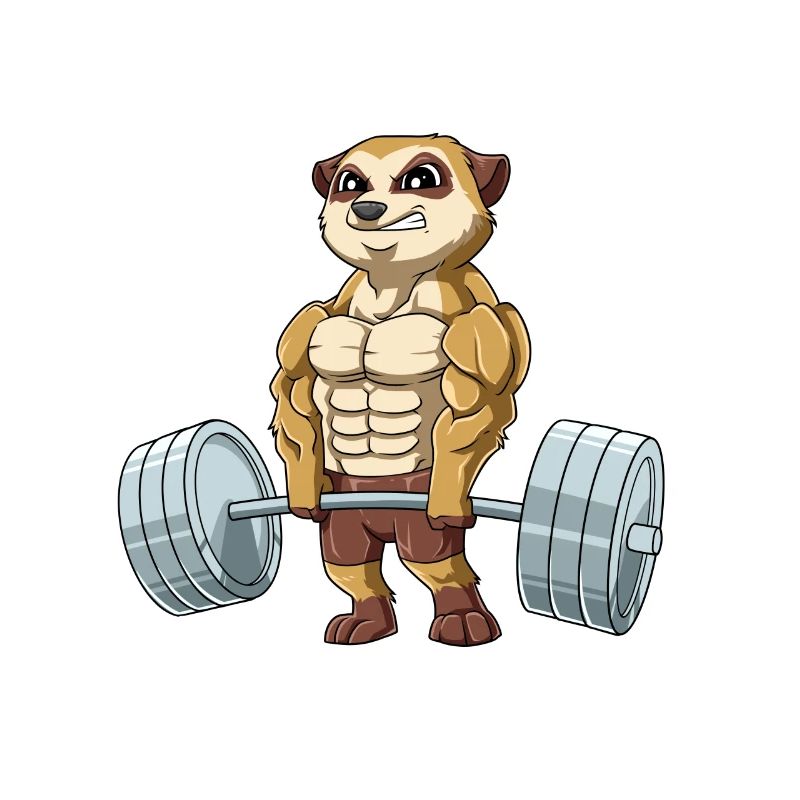 Erdmännchen Gewichtheben Fitness-Studio