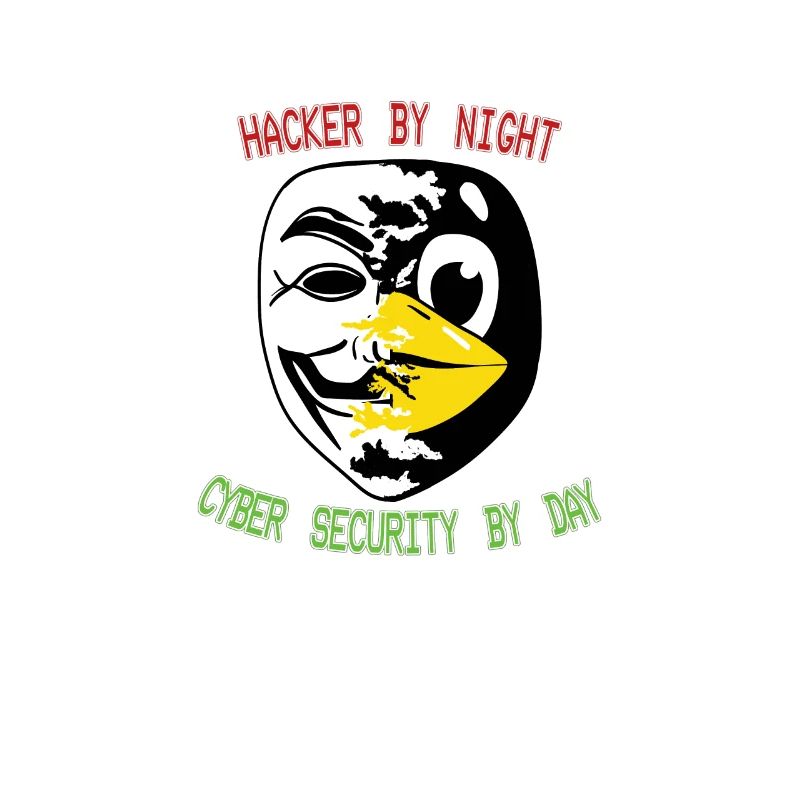 Lustiger Cyber Security Expert Linux Pinguin als