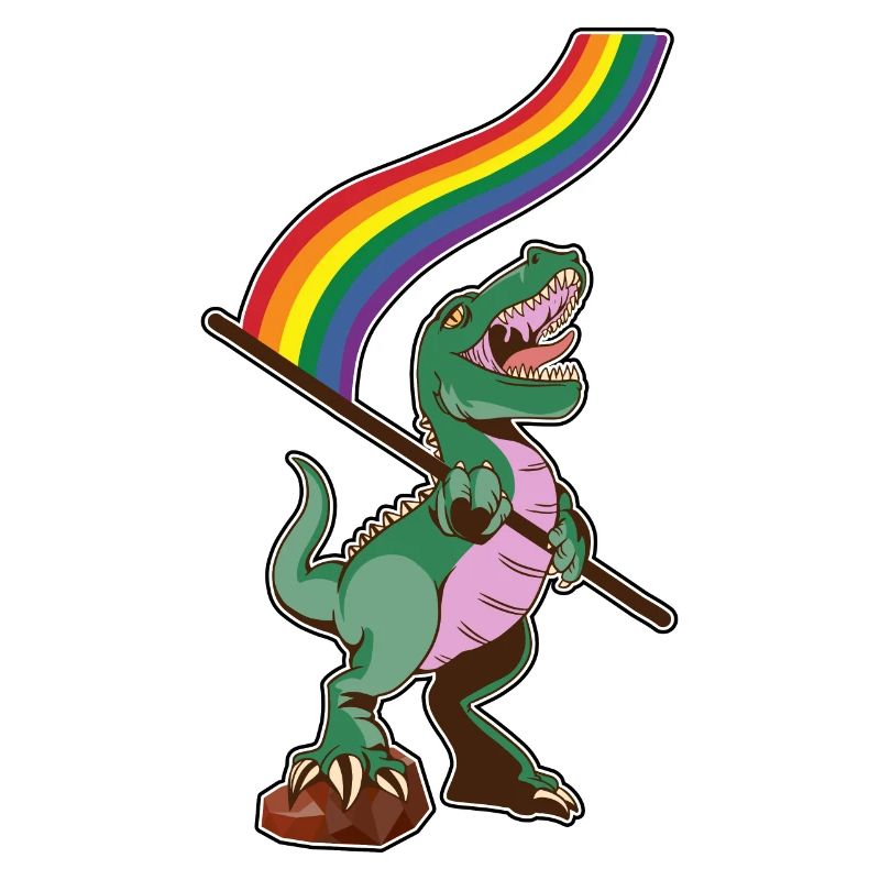 LGBTQ-Flagge - Dinosaurier-Schwuler