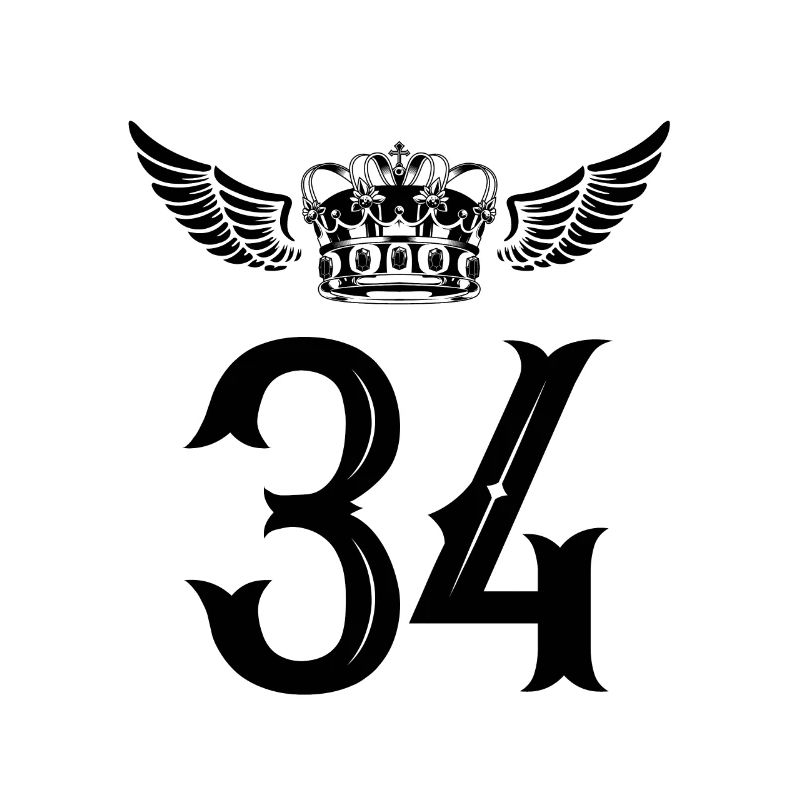34 Zahl Krone
