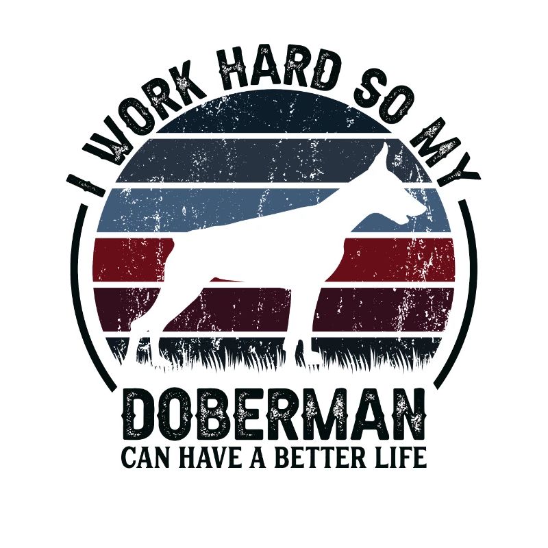 Hard Work - Retro Doberman