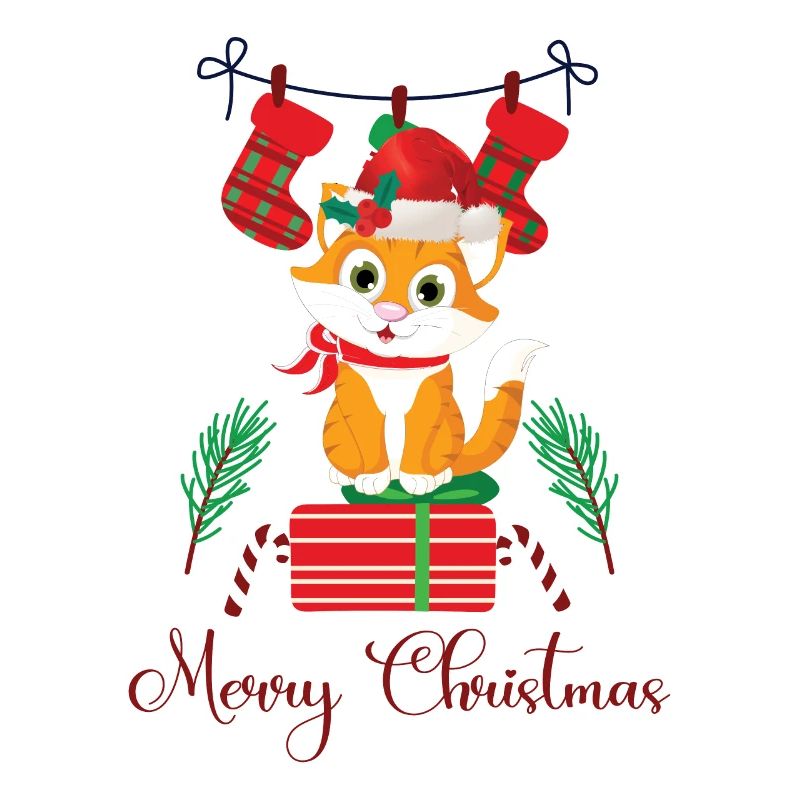 Weihnachten mit Katze
