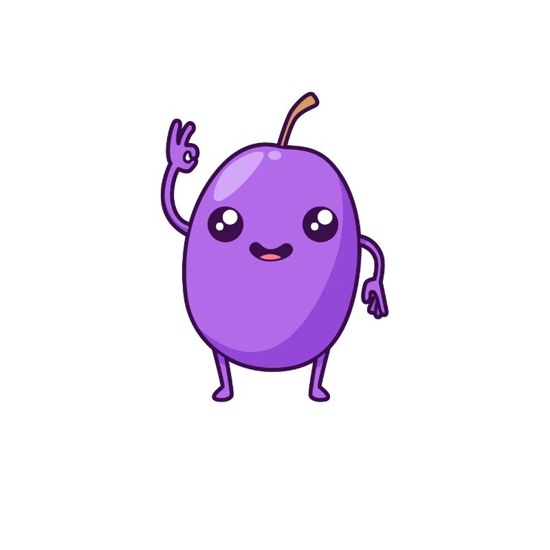 Kawaii Comic Weintraube