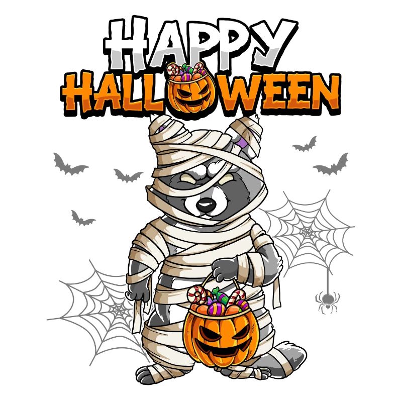 Halloween Waschbär Mumie